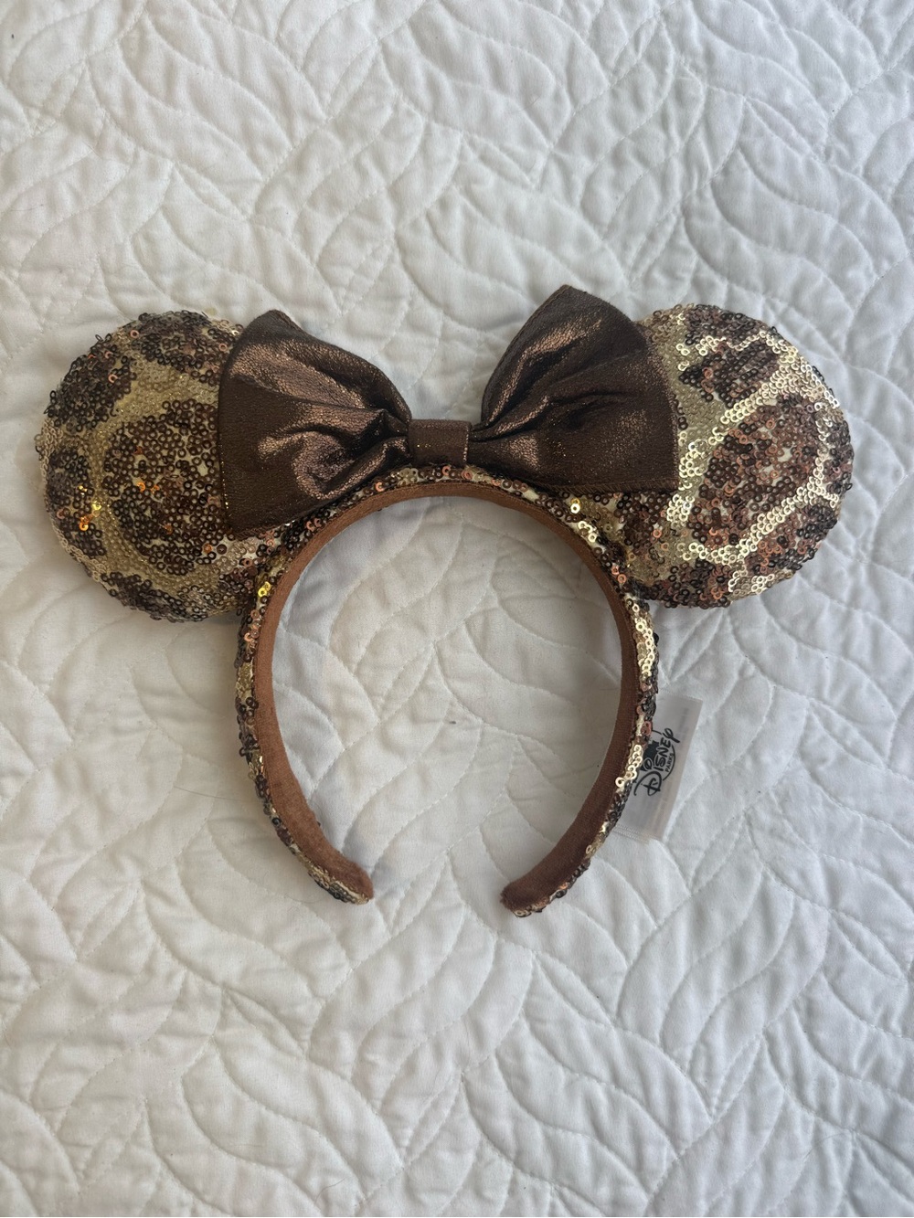 Disney Parks Animal Kingdom Leopard Sequin Minnie Ears Headband 2020